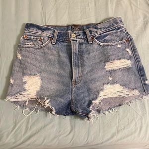 Abercrombie and Fitch High Rise Jean Shorts